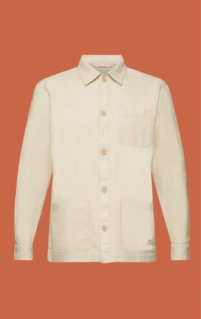 Herringbone-Hemd, Leinenmix