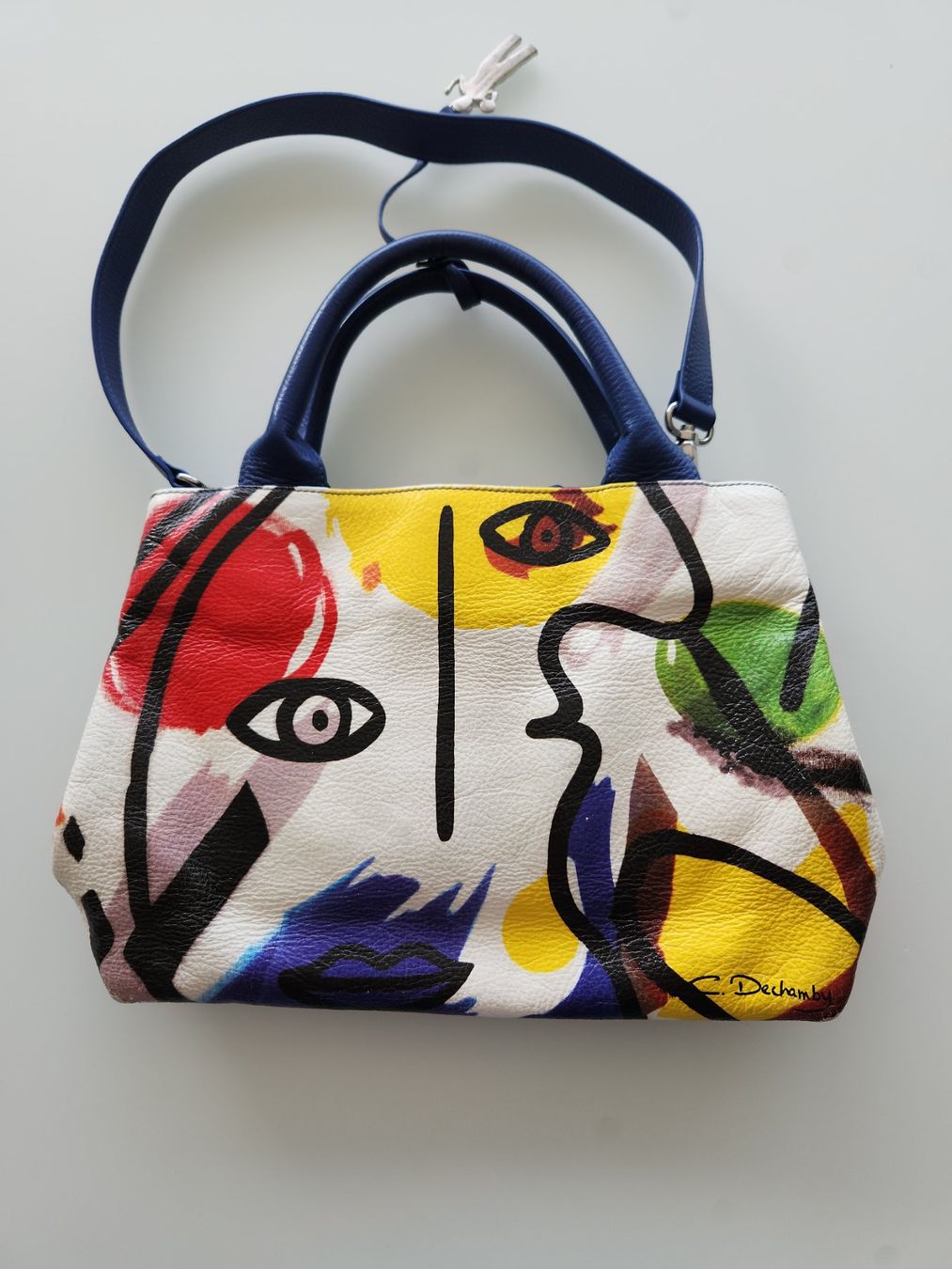 Borse da donna: Sac à main C. Dechamby "le regard" authentique cuir – Usato da Neuchâtel venduto da Virg30 1