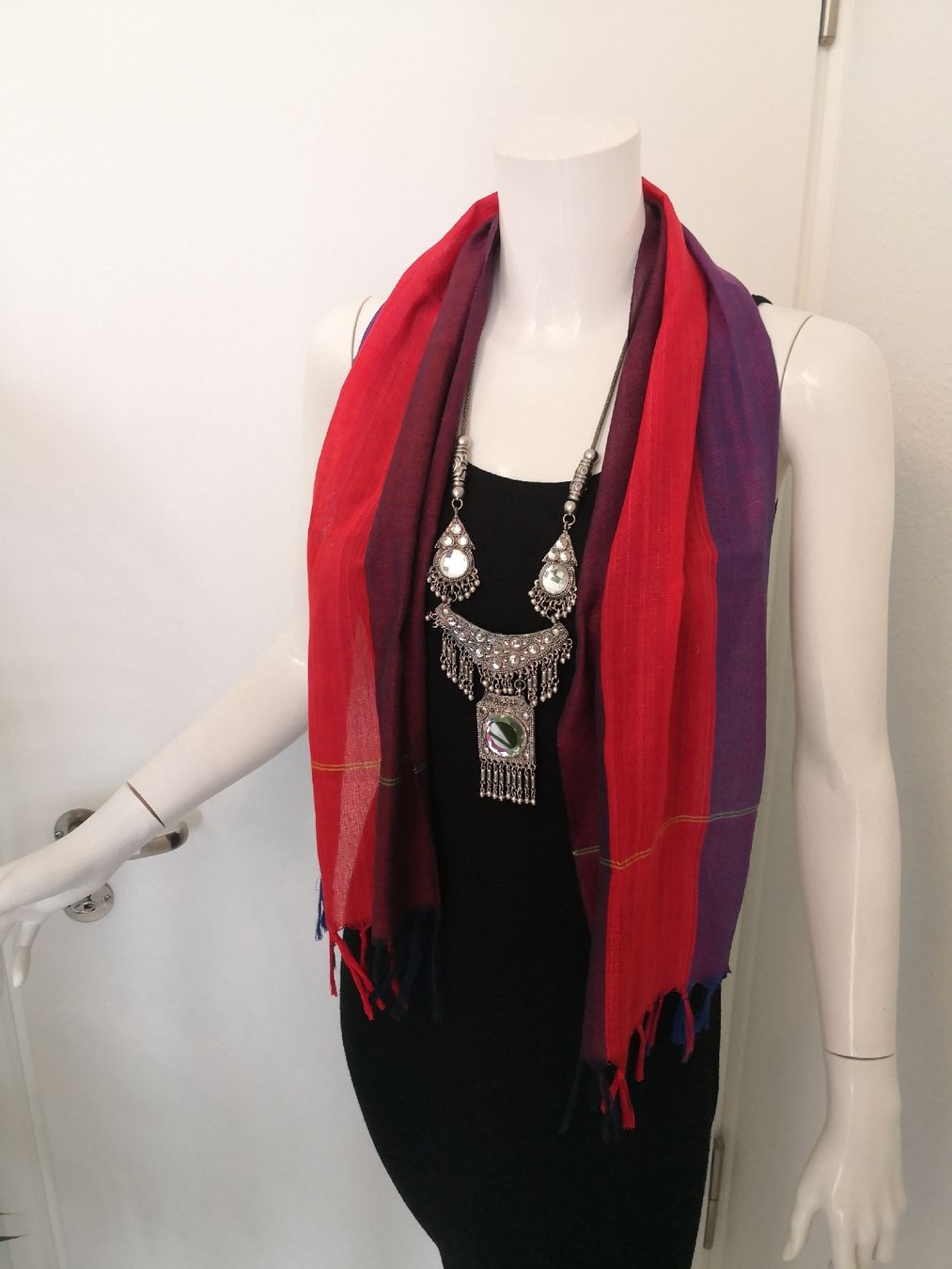 Foulards, Tücher & Schals: 🤩BOHO-CHIC SCHAL ROT-VIOLET NEU – Neu (gemäss Beschreibung) aus Olten von Naja-Twins-Twins 4