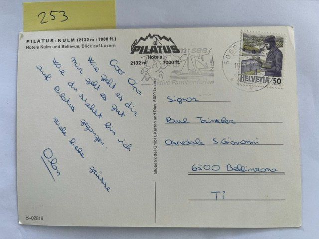 Cartoline postali: Ansichtskarte Pilatus Kulm 2132 – Usato da Niederwil AG venduto da dahu75 1