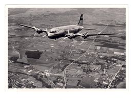 Originale Swissair DC-4 Flugzeug-Postkarte, Top Zustand!