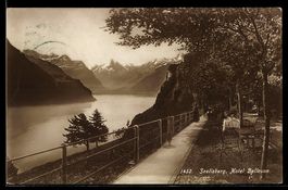 AK Seelisberg, Blick von der Terrasse am Hotel Bellevue