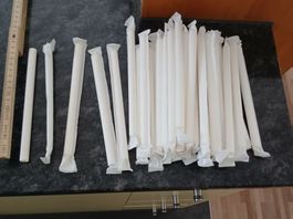 40 x Papier Strohhalme einzeln verpackt