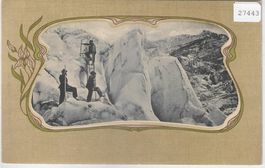 Glacier de Grindelwald - Jugendstilkarte