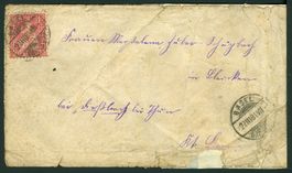 1881_Gebrauchsbrief von Basel nach Diessbach BE; SBK 38