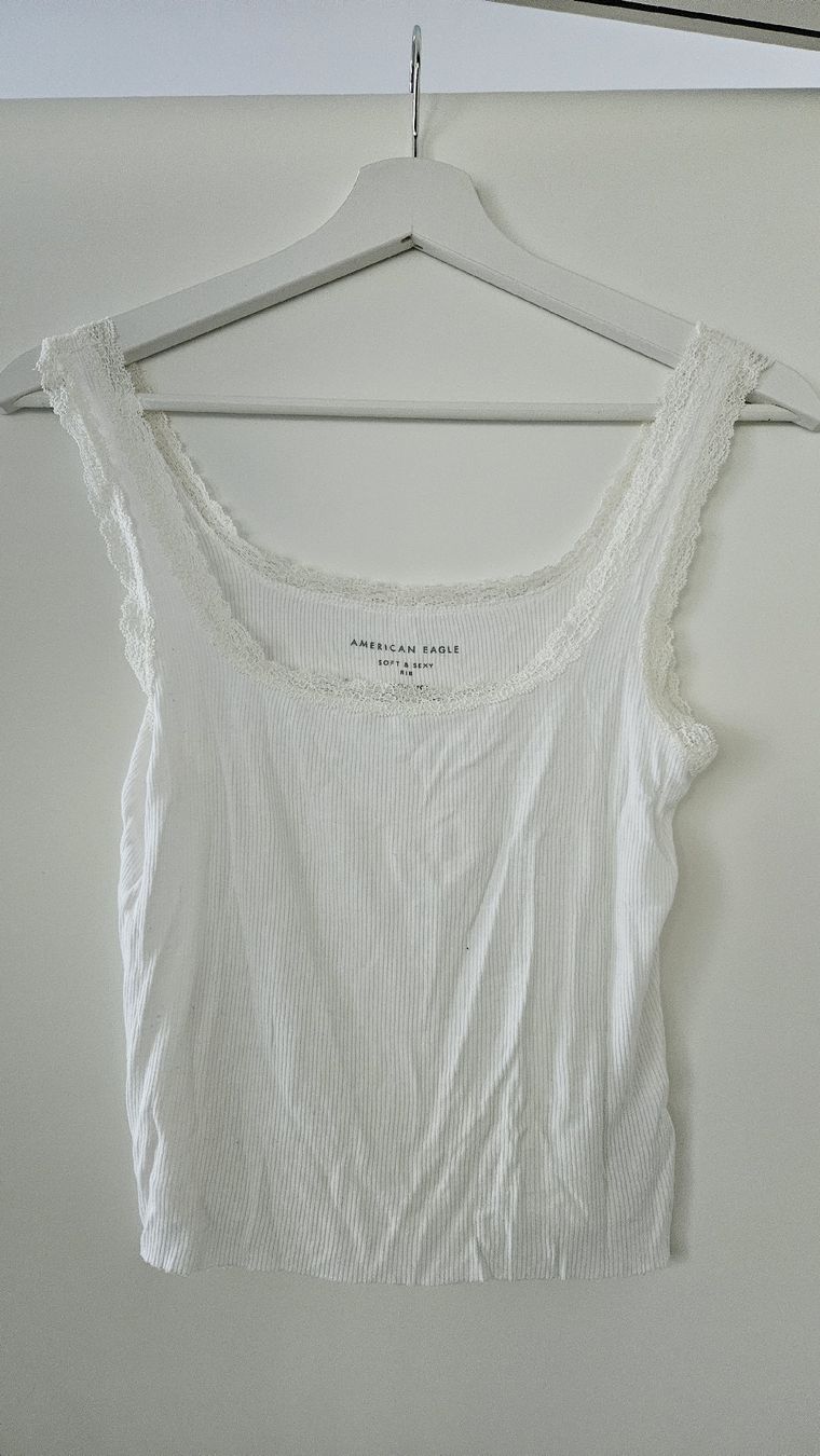Tops: Top mit Spitze weiss Gr.XS – D'occasion à Hettlingen par Leaena279