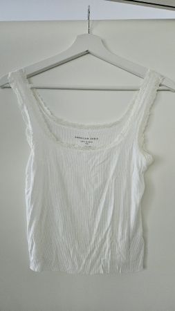 Top mit Spitze weiss Gr.XS