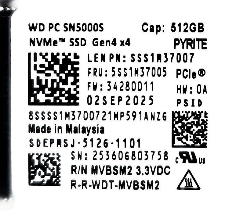 Western Digital Disques durs: WD SSD M.2 NVME 2242 512 GB Versand 2.50 Fr. – D'occasion à Benglen par Deleter 2