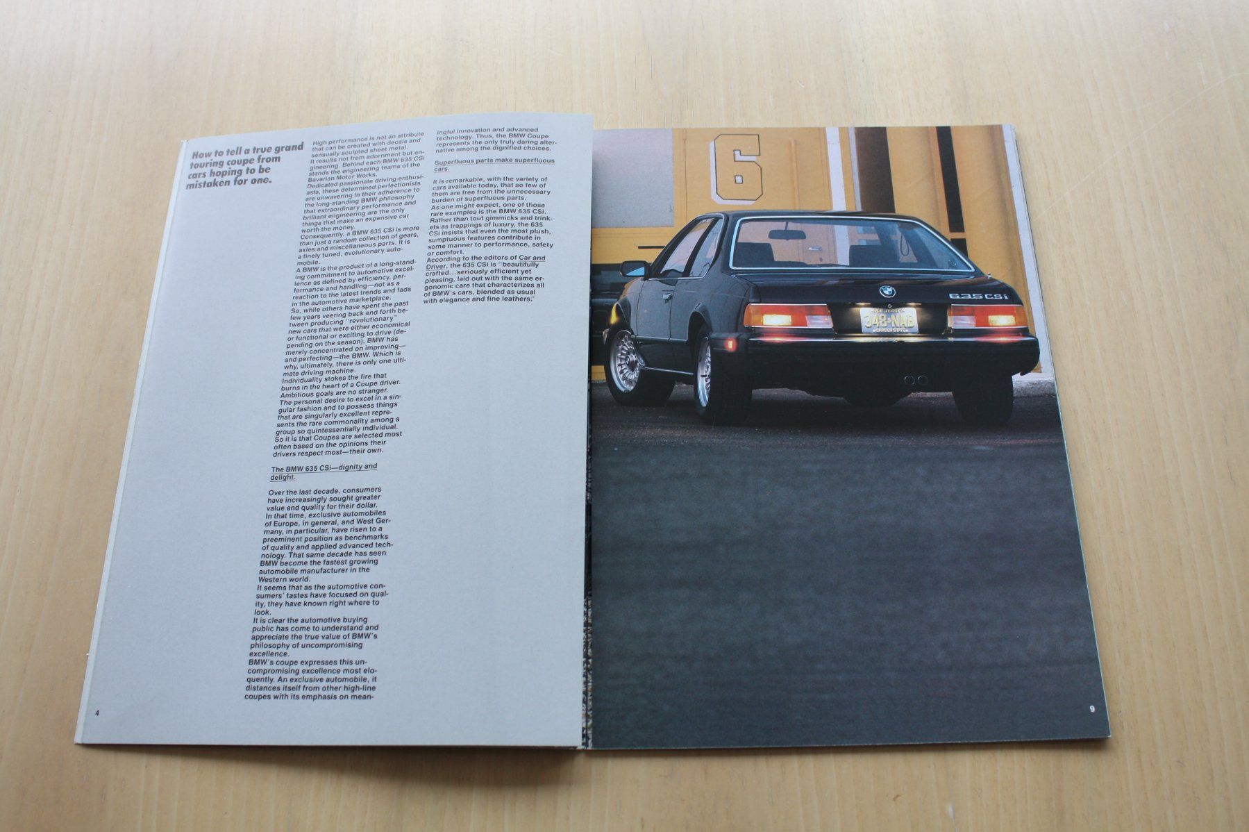 BMW Documenti: BMW 635 CSi USA Prospekt 1985 – Usato da Wikon venduto da erwin400 2