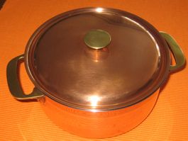 Kupfertopf mit Deckel 18 cm Swiss Made guter Zustand