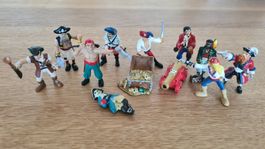 Piraten Figuren Set mit Schatzkiste und Kanone - PLASTOY