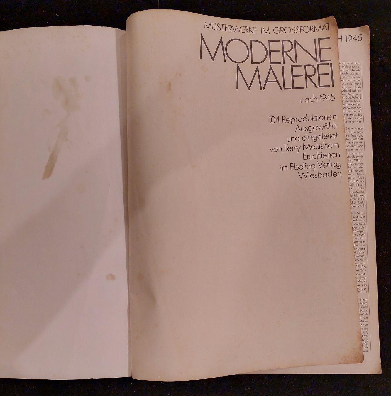 Libri: Moderne Malerei nach 1945 im Großformat,  1976 – Usato da Zürich venduto da Cortin 2