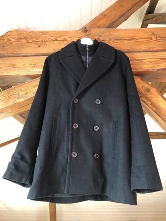 PIER ONE Herren Mantel Schwarz Manteau Noir court Homme M