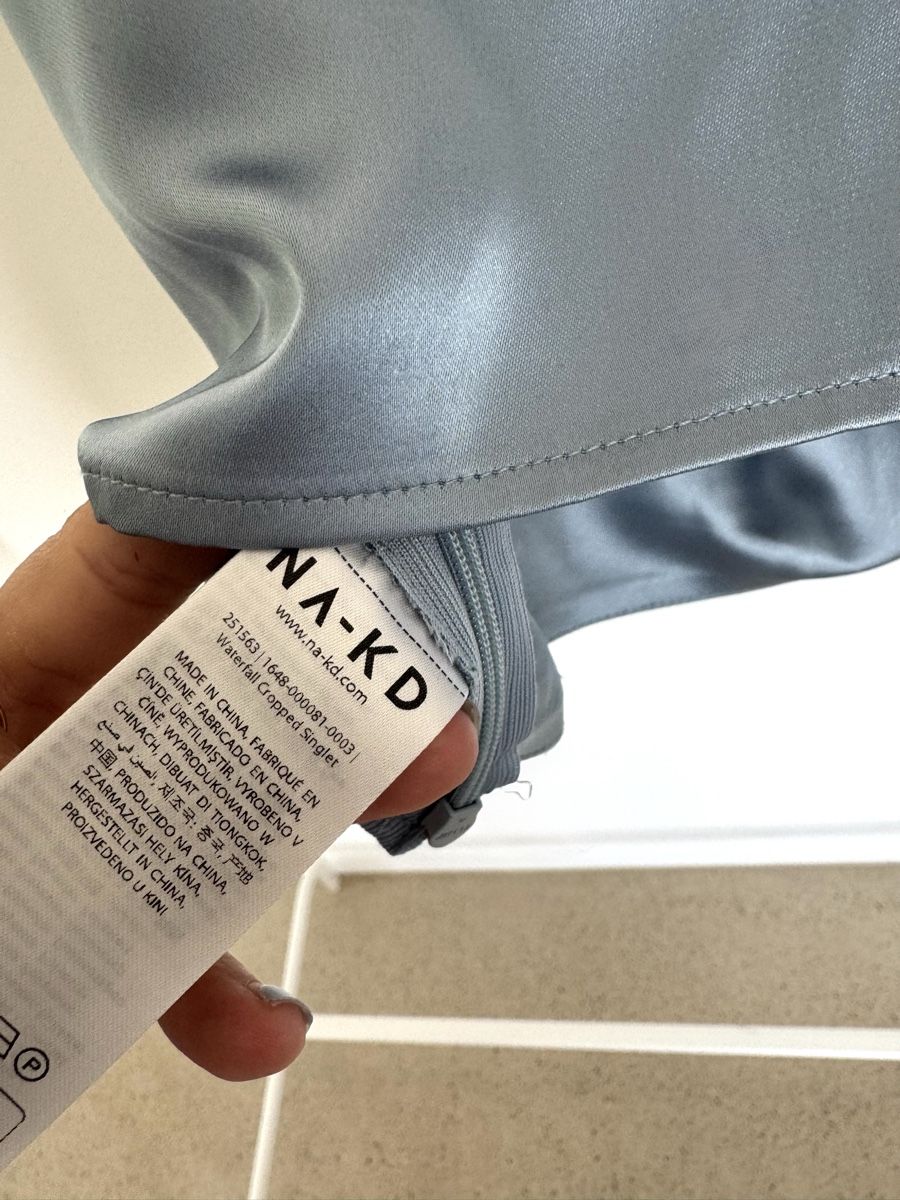 Na-kd Tops: NA-KD Satin Top Blau Grösse 38 elegant – Neu (gemäss Beschreibung) aus Zürich von di_archive 3