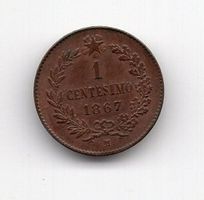 (1407) Italien, 1 Cent 1867, top stgl