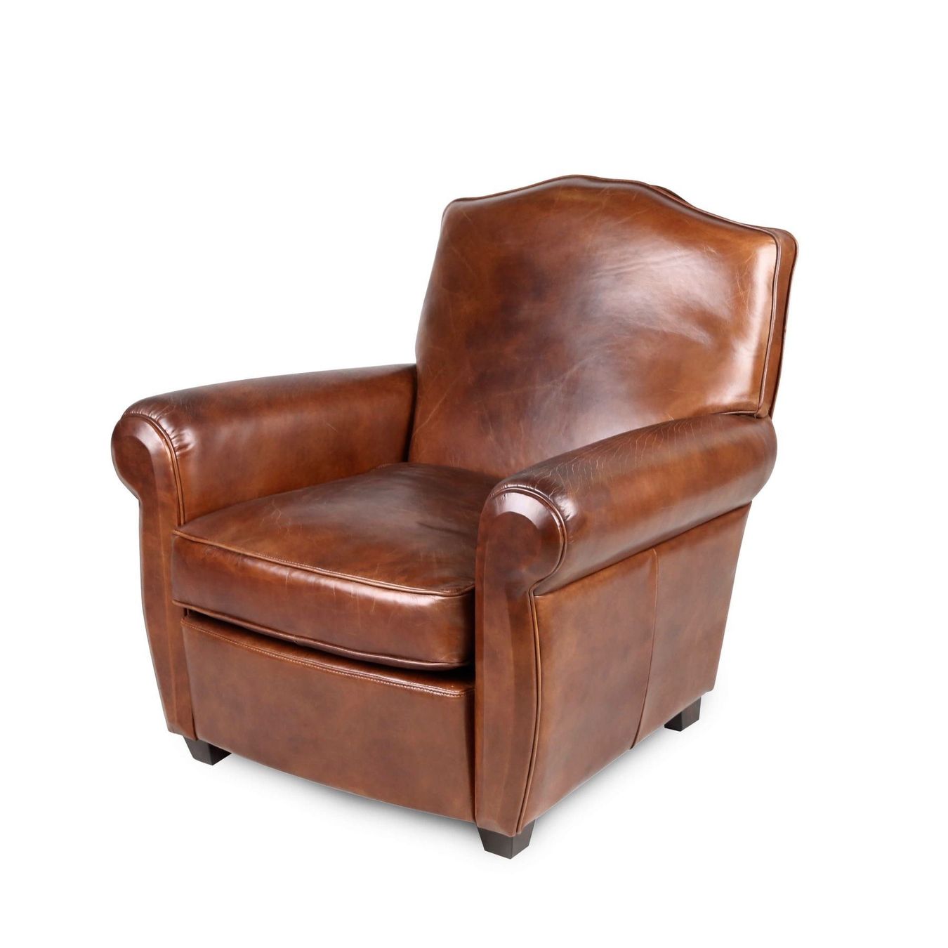 Sessel: Klubsessel braun Patina Leder "Palermo" – Neu und originalverpackt aus Cressier FR von Cazadeco 1
