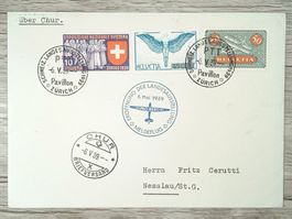 TR10 Enveloppe + Timbre Suisse 1939