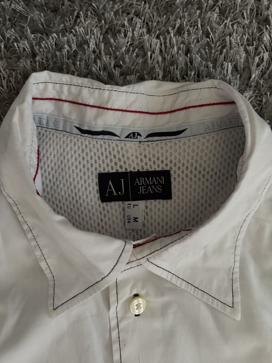 Armani Camicie: Armani Jeans White Shirt - Size L – Nuovo (secondo la descrizione) da Brislach venduto da edu_t6pq 3