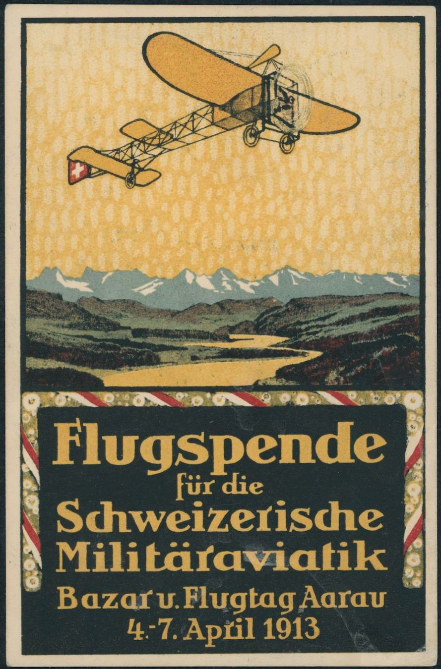 Alle Briefmarken: 1913 - Aarau - Flugpost - Vorläufer - Karte – Gebraucht aus Schindellegi von leecollect