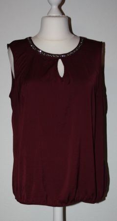 T-Shirt ohne Ärmel VÖGELE bordeaux Gr. 48