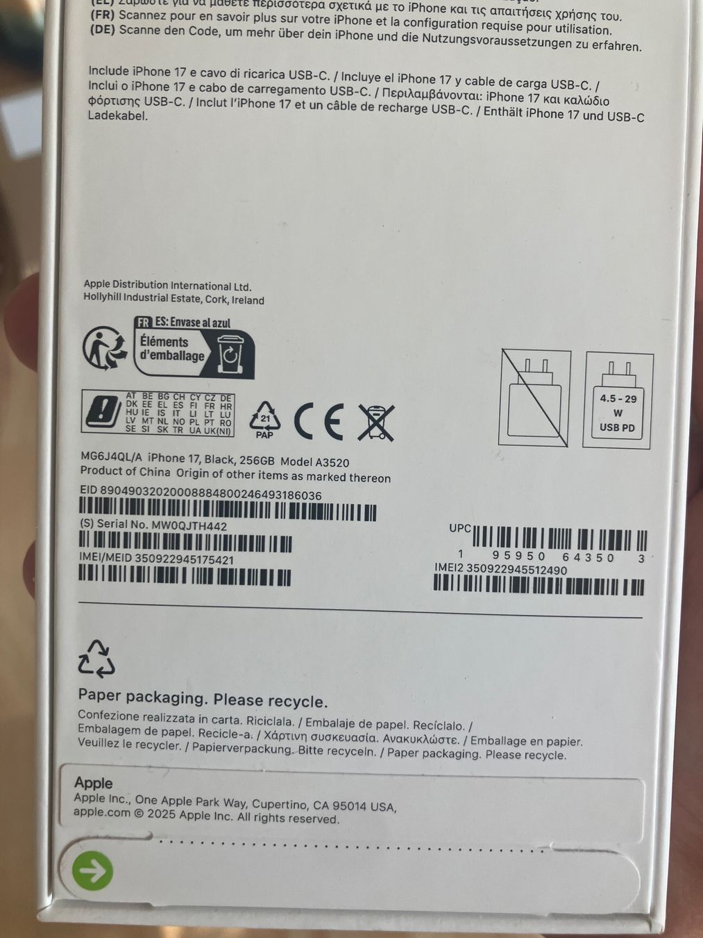 Apple Telefoni cellulari / Smartphones: iPhone 17 // 256GB // Neu & Originalverpackt // Black – Nuovo e nell'imballaggio originale da Bern venduto da AHaug 3