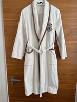 Eleganter Bademantel beige Länge 110cm, Grösse S-M