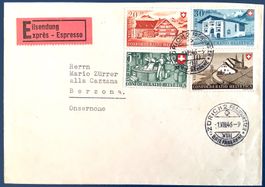 1946 Pro Patria Satzbrief I.VIII.46 / Zürich - Berzona