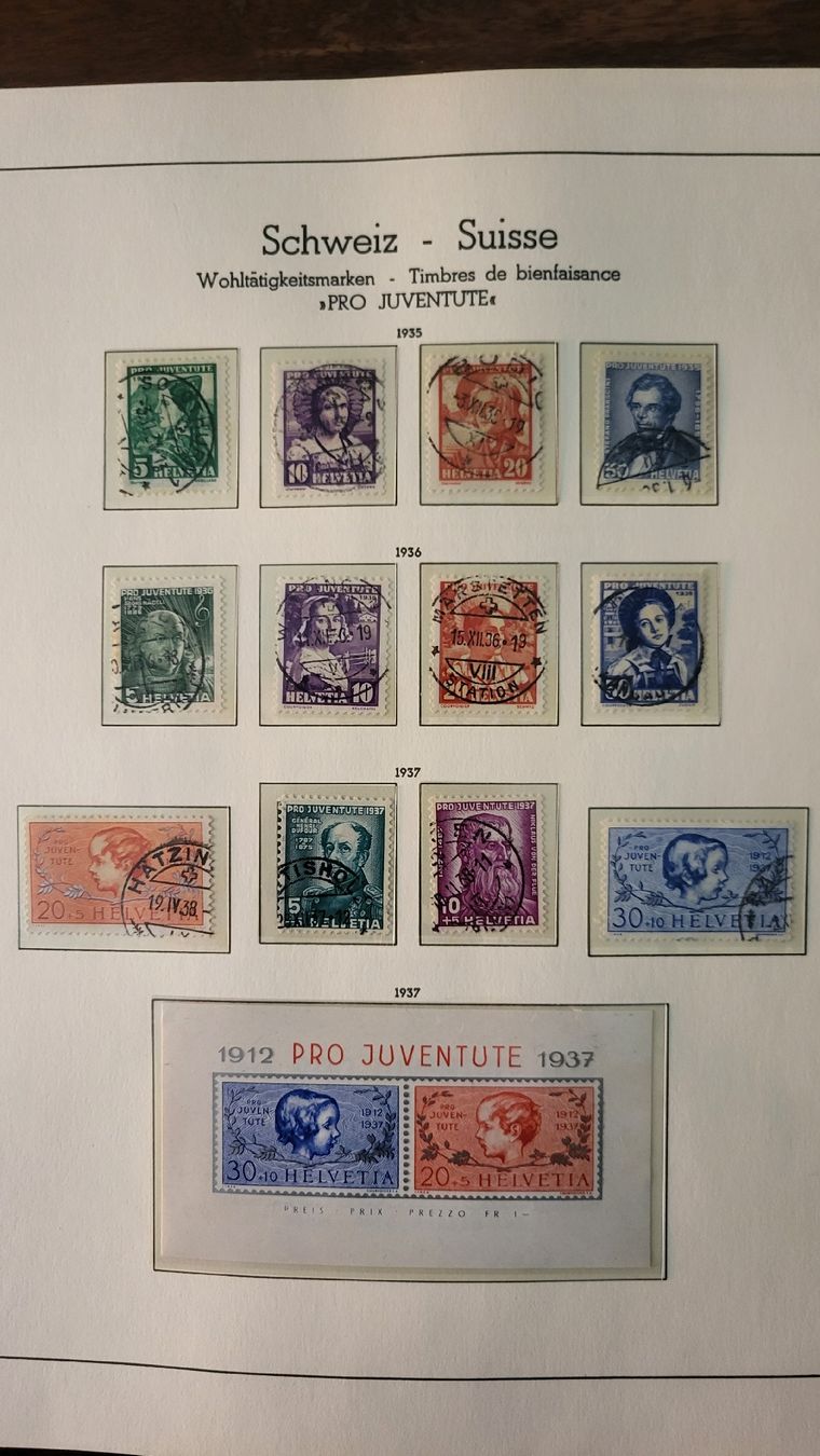 Alle Briefmarken: Briefmarken Sammlung Schweiz Pro Juventute 1913-2002 – Gebraucht aus Thun von harry999 5