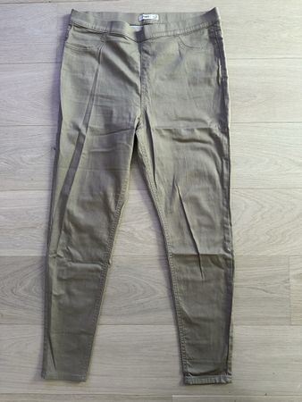 Joli pantalon jegging élastique brun beige taille XL EUR 44 