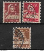 CH173z - Buste de Tell 173z - 175z (papier grillé)  obl.