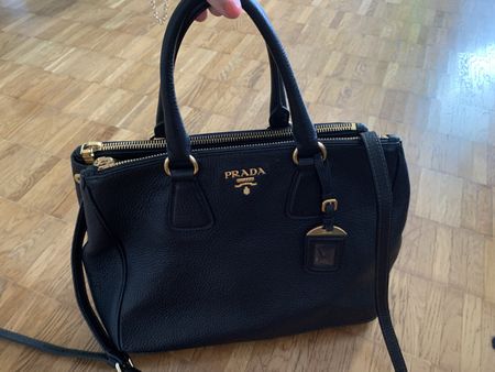 Prada leder tasche schwarz