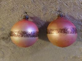 2 schöne, antike Christbaumkugeln, Weihnachtsbaumschmuck