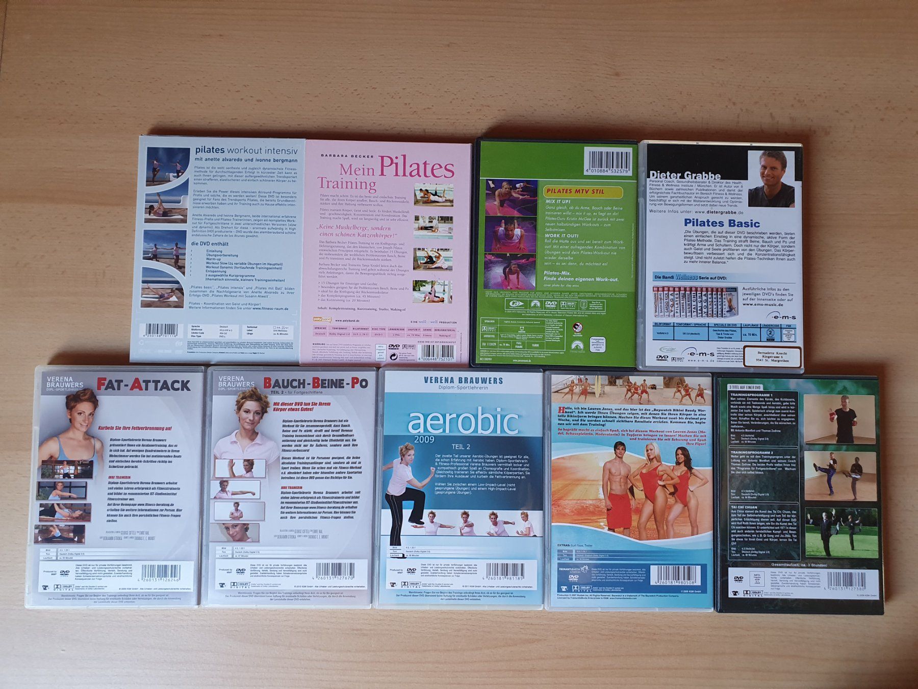 Tutti i DVDs: 9 DVD Pilates, Gymnastik, Turnen, Workout – Usato da St. Margarethen TG venduto da Schachmatt 1