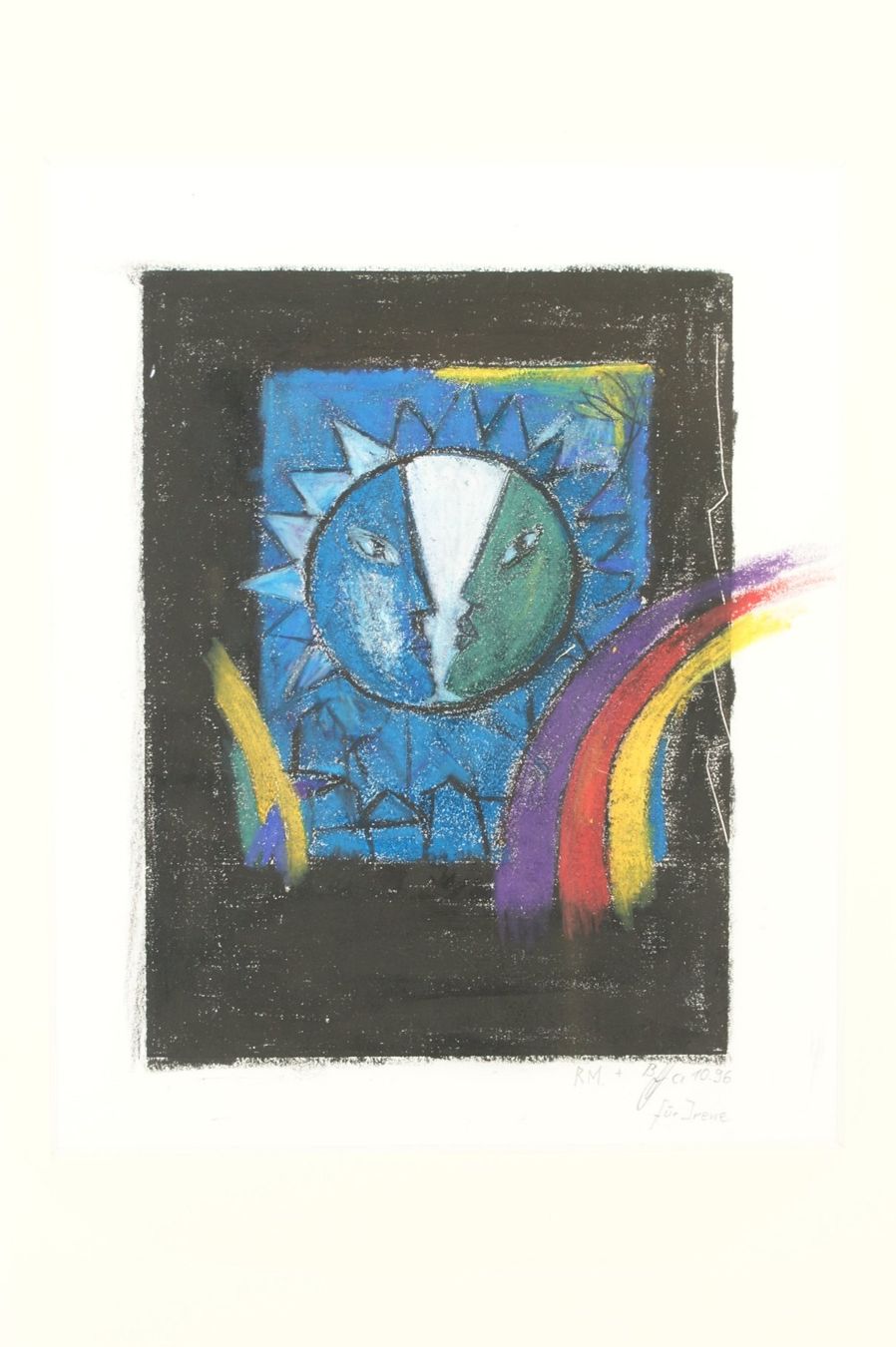 Dipinti: Rudolf Mirer, "Begegnung" Originalpastell auf Papier – Usato da Reinach BL venduto da Frogndog 4