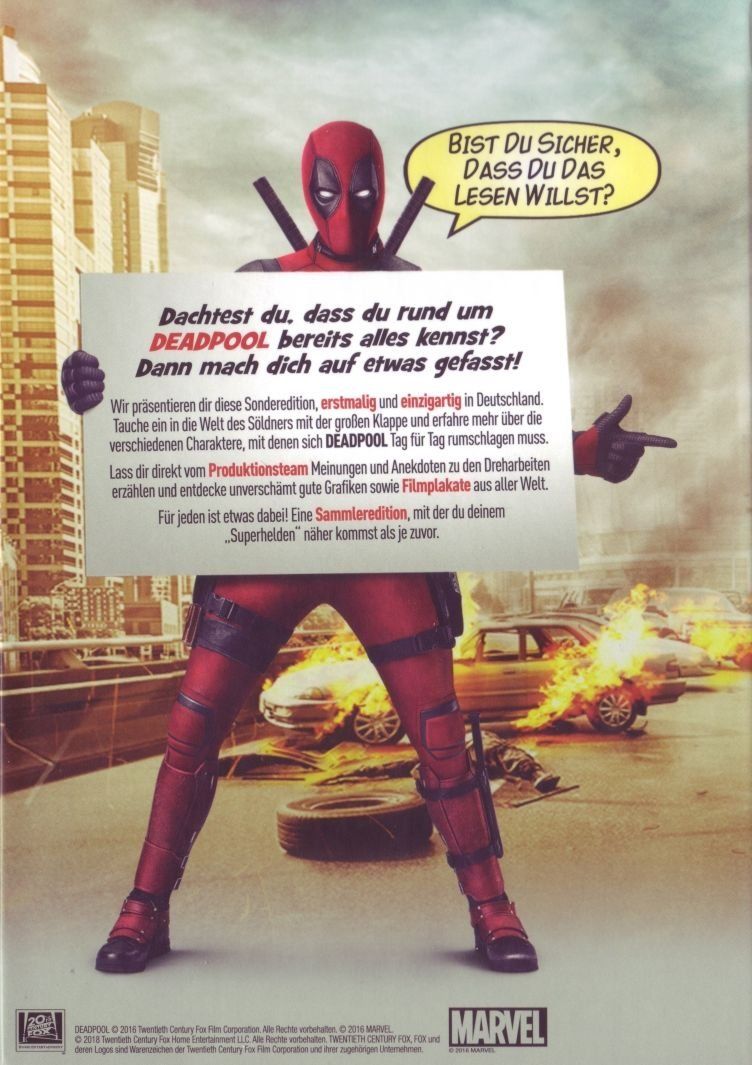 Tutti i DVDs: Deadpool (2016) Mediabook/Ryan Reynolds/Marvel – Usato da Volketswil venduto da cinephilia 1