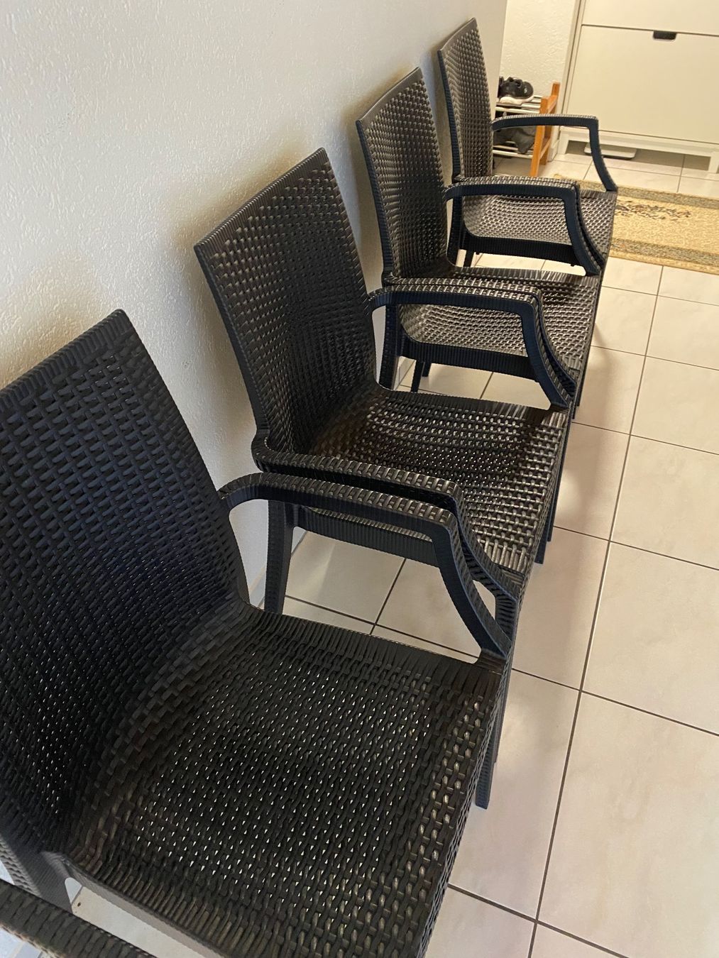 Sedie: 4x Gartenstühle Rattan Optik Schwarz – Nuovo (secondo la descrizione) da Wängi venduto da inf_2hrj 2