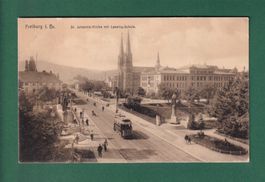 FREIBURG - St. Johannis-Kirche - Tram - 1914