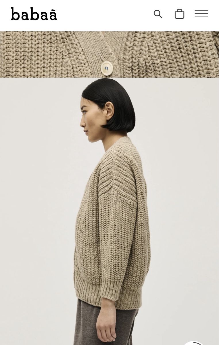 Pullover & Sweatshirts: Babaa Strickjacke beige grob gestrickt  – Gebraucht aus basel von j_4056 2