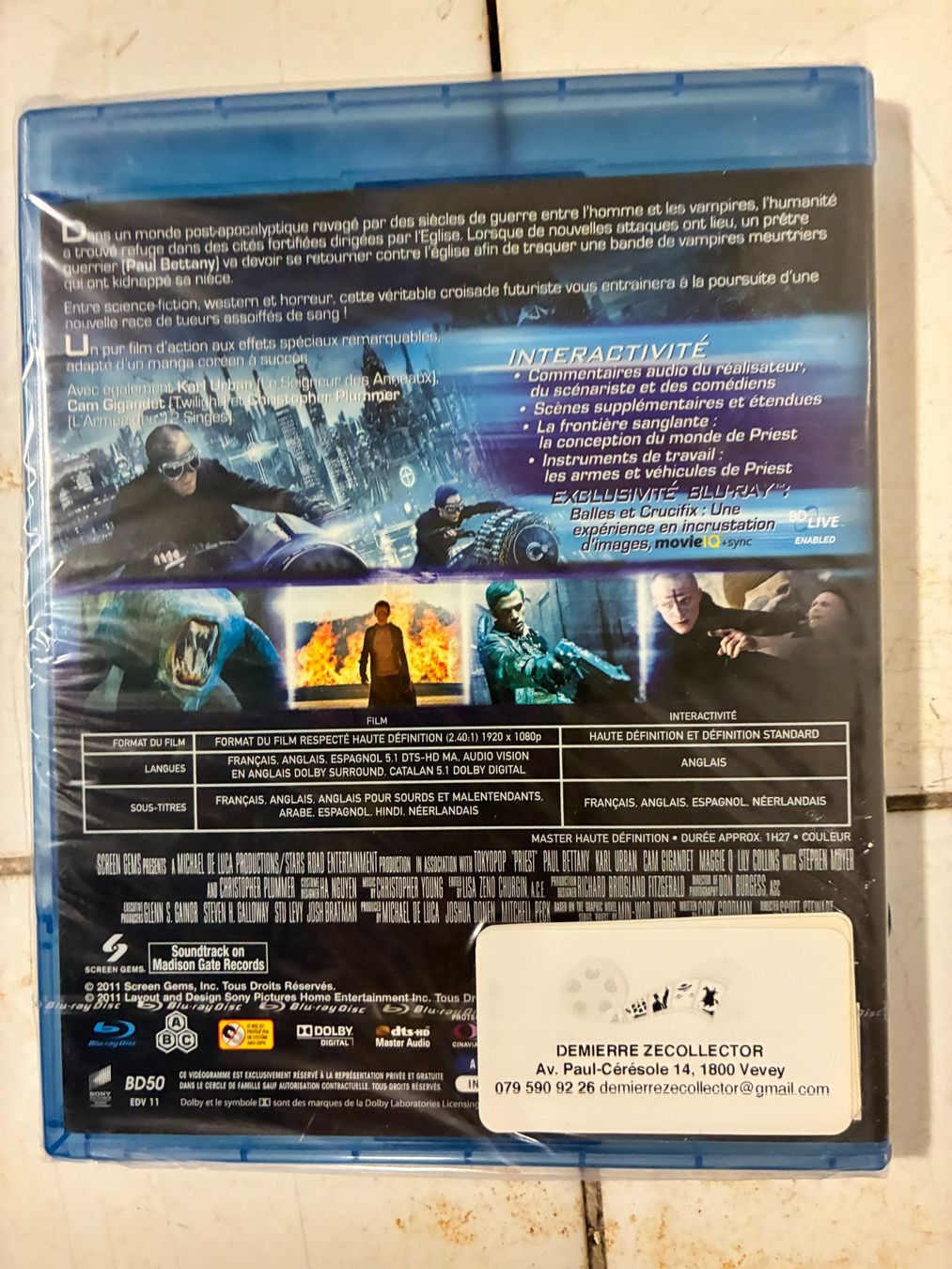 Tutti i DVDs: Priest (Version non censurée, 2011, Blu-ray, Vampires & SF) – Nuovo e nell'imballaggio originale da Vevey venduto da zecollector 1