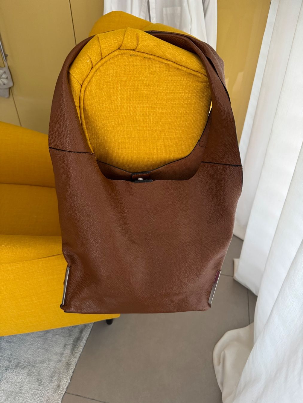 Borse da donna: Edle Handtasche aus Leder, Cognac Braun – Nuovo (secondo la descrizione) da Locarno venduto da Galbanino 3
