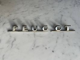 Peugeot Oldtimer Schriftzug, Vintage