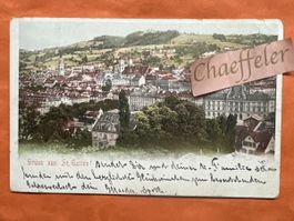Gruß aus St. Gallen, gelaufen 1899, Rarität