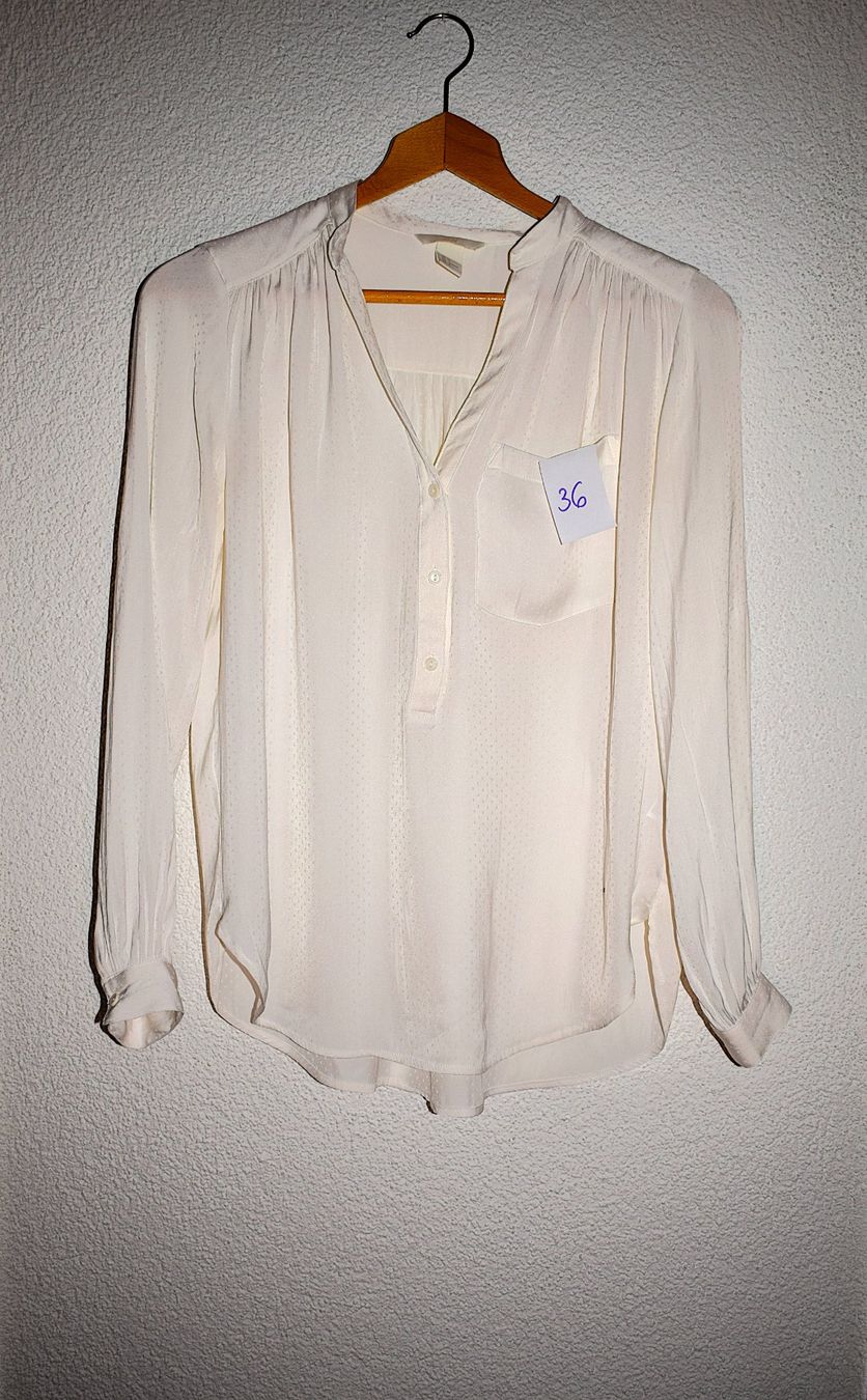 H&M Camicette: H&M Bluse, creme weiss, Gr. 36, – Usato da Merenschwand venduto da tolles_2hand