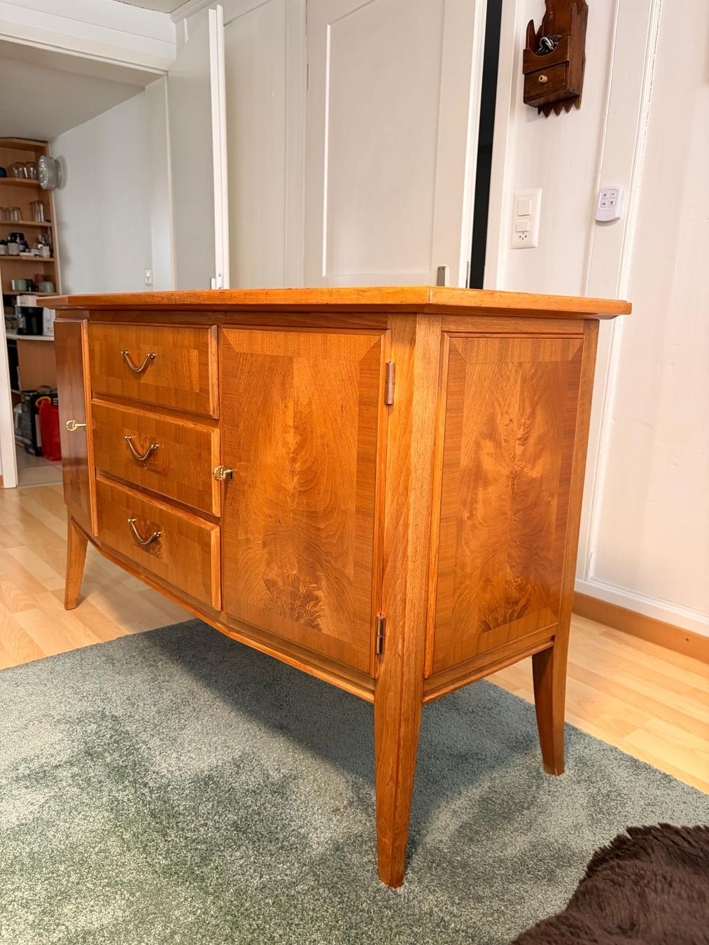 Credenze: Mid Century Sideboard mit echter Marmorplatte – Usato da Bichelsee venduto da neenas16 1