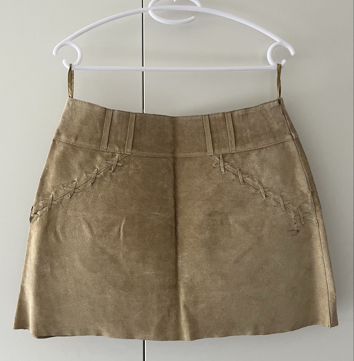 Morgan Gonne: Morgan Lederrock beige Grösse 40 – Usato da Basel venduto da Lila11 1
