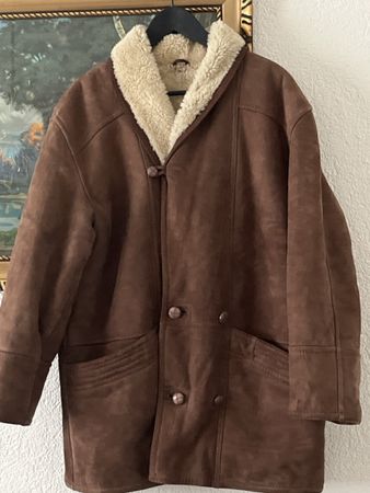 Shearling Lamfel Mantel von Nichtraucher Gr50,Top Zustand!