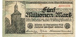 Altona 5 Mil.Mark 15.09.1923 SS+-SS++