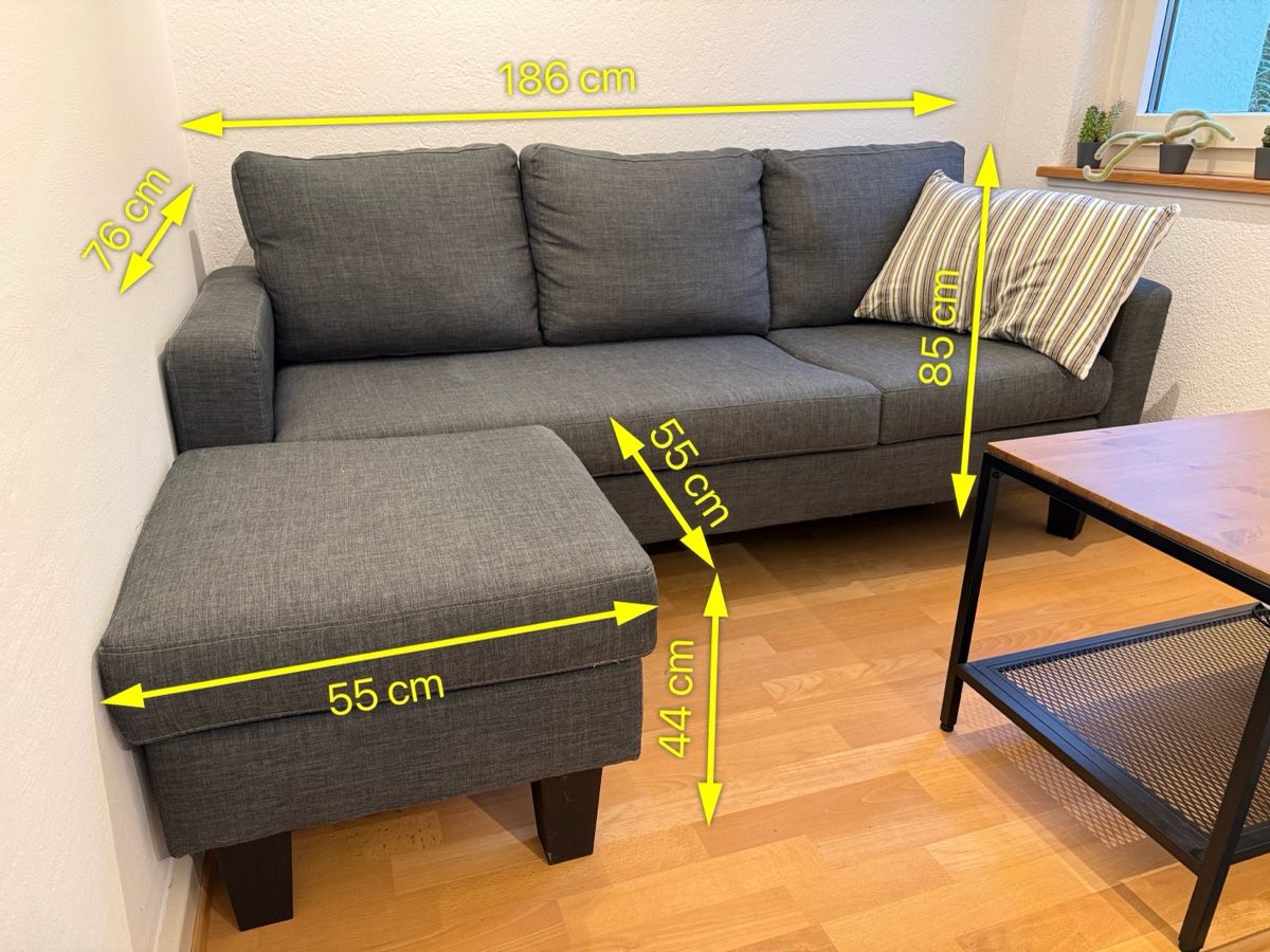 Sofas: Sofa mit Hocker – Gebraucht aus Affoltern am Albis von gapo02 1