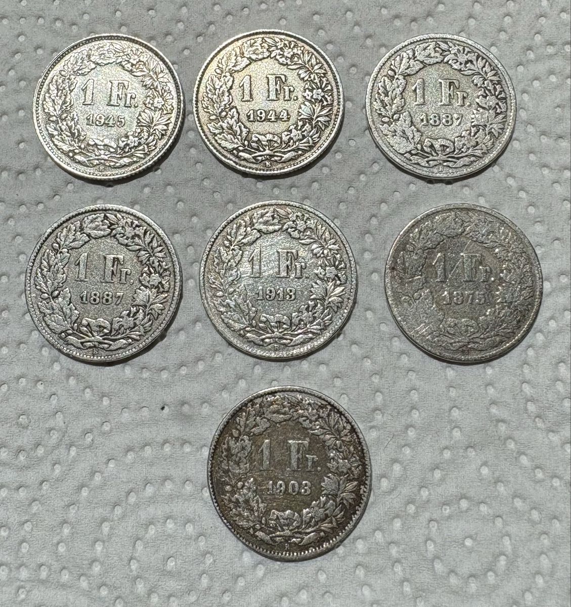 Tutti le monete: 1.- 1875-1945 (7 Stk.) – Usato da Maisprach venduto da Lls1
