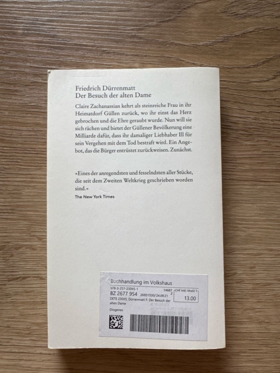 Bücher: Der Besuch der alten Dame  – Neu (gemäss Beschreibung) aus Uster von anj_y5lz 1
